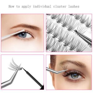 How-to-apply-individual-cluster-lashes
