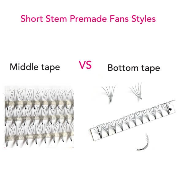 short stem premade fans styles